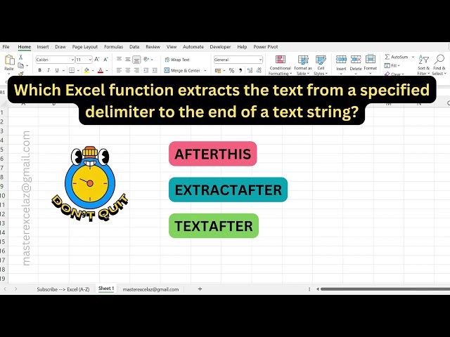 #289 - Excel formula question and answer