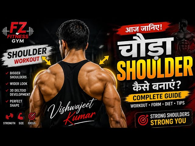 🔴 चौड़े Shoulders कैसे बनाएं? 💪🔥 | Best Shoulder Workout | Shoulder Workout in Hindi | Vishwajeet