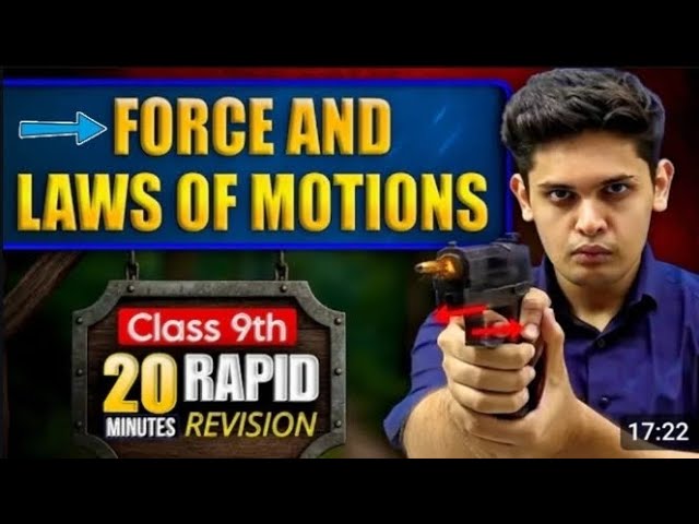 Chapter - Force and Laws of Motion | Class 9 Science | 20 Minute RAPID REVISION | By Prashant Kirad