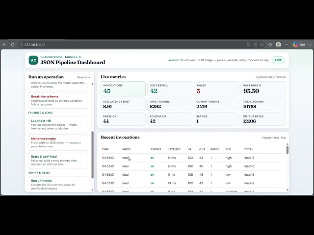 Lesson 8.2 — Structured JSON Output: Parse Claude API Responses into Dynamic UI #claudeai #json