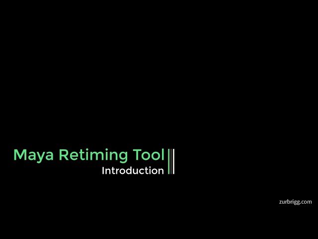 Maya Python - Retiming Tool (Part 1)