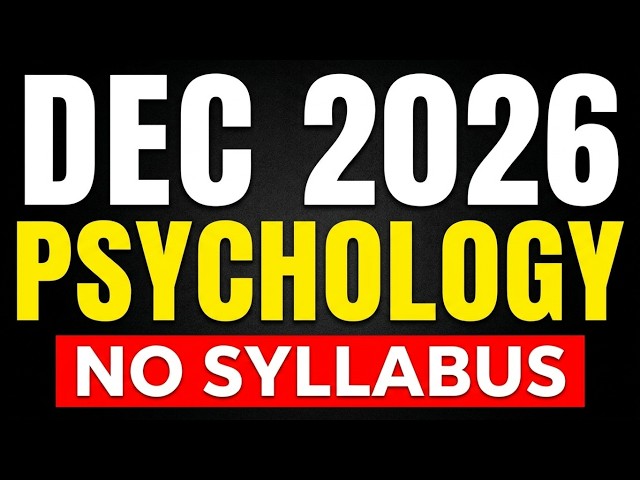 Ugc net psychology December 2026 Preparation (Free Methods) -NO syllabus NO RE-NET