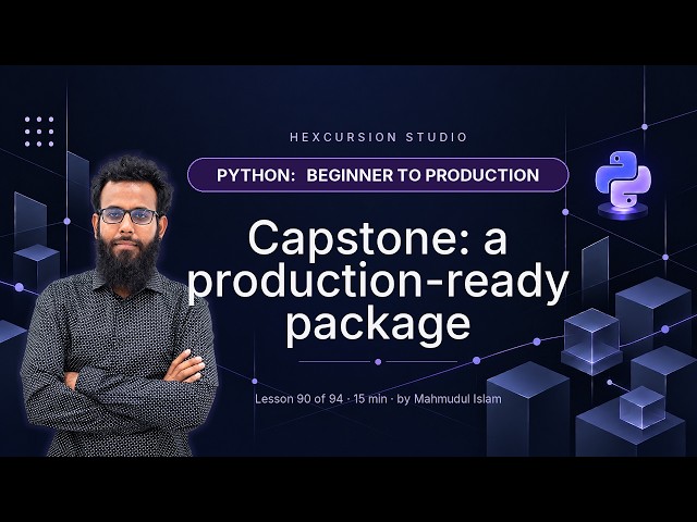 Capstone: a production-ready package | Python 90/94