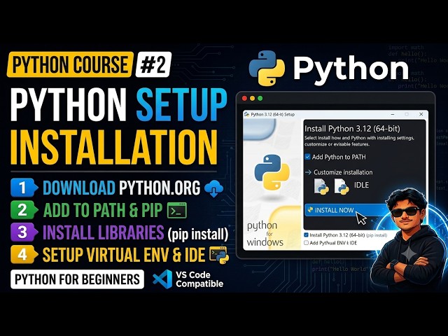 Python Installation & Setup for Absolute Beginners (2026)