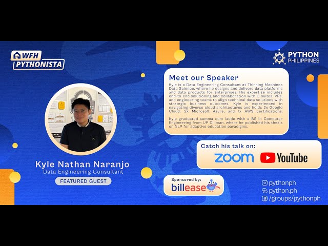 WFH Pythonista Ep#24 w/ Kyle Nathan Naranjo (Data Engineering Consultant)