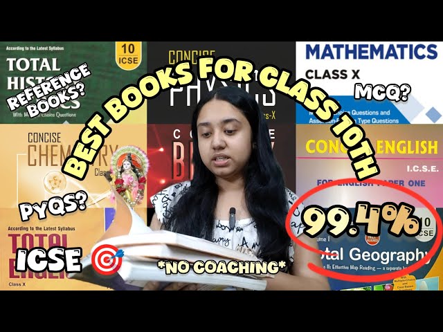 BOOKS I USED to get 99.4 % IN CLASS 10 BOARDS 🎯🔥| *no coaching* | best books | ICSE