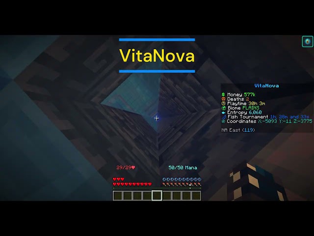 Be careful when mining all the way down when you live over a trial chamber - VitaNova