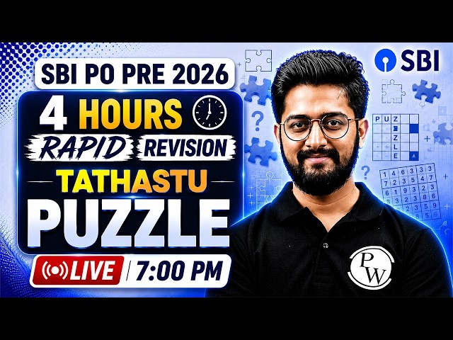 SBI PO / IBPS PO 2026 Revision | TATHASTU Complete Puzzle Marathon 🧩 | Reasoning by Sachin Sir