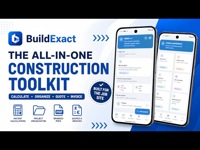 BuildExact — All-in-One Construction Calculator, Quote & Invoice App for Builders