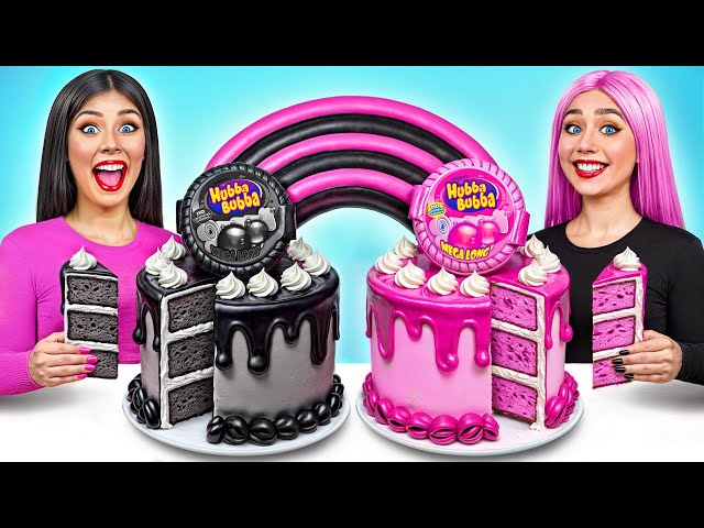 Black vs Pink Cake Decorating Challenge by Multi DO
