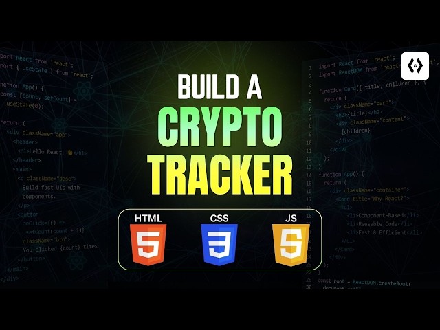 Build a Crypto Tracker with HTML, CSS & JavaScript Projects | Crypto Website Template Tutorial