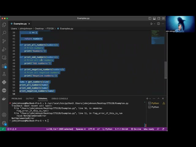 ITS 128 6.7 Functions with branches/loops