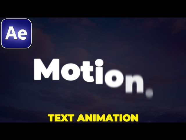 Smooth Text Animation in After Effects