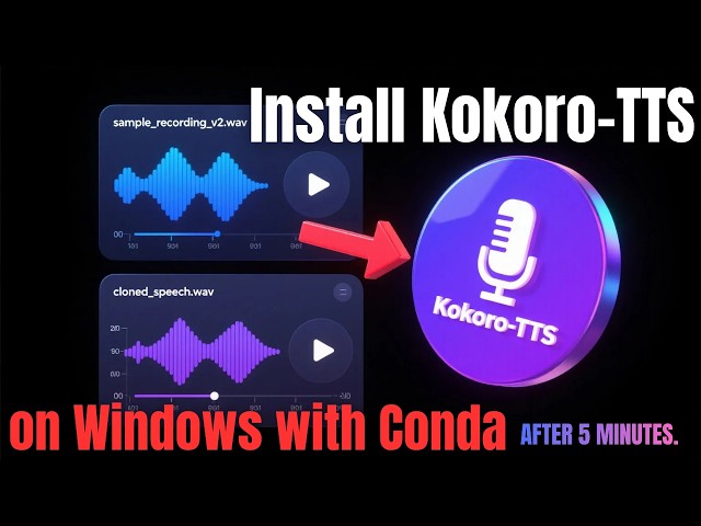 Install Kokoro 82M TTS on Windows with Conda