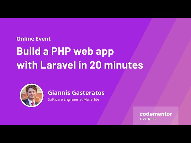 Build a PHP web app with Laravel in 20 minutes | Giannis Gasteratos