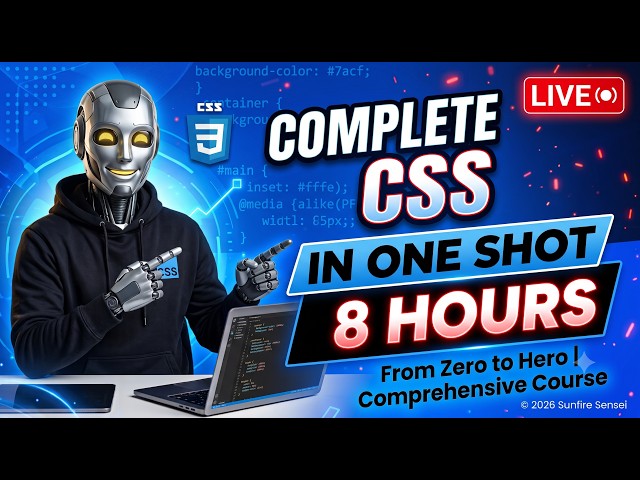 Complete CSS Tutorial in 1 Video || in HINDI (2026)  #mern || Complete CSS with Project & Code