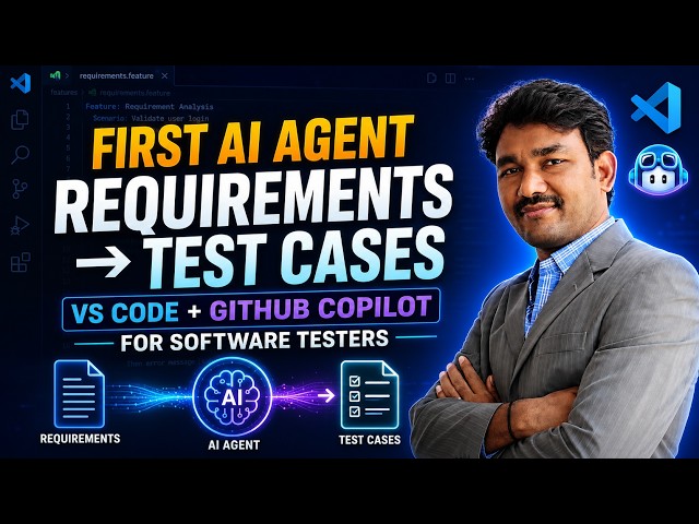 First AI Agent   Requirement Analysis  to Test case generation in VS Code   GitHub Copilot for Softw
