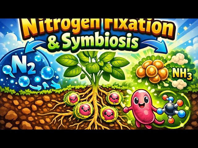 What is nitrogen fixation and symbiosis |learn with Multi Edu Hub 