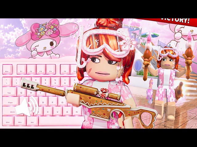 Playing MM2 as TRYHARD BACON *Keyboard ASMR* (Murder Mystery 2)