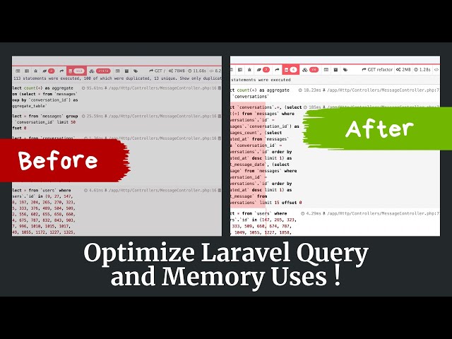Optimize Laravel Queries & Reduce Memory Usage for Faster Performance | Laravel Query Optimization