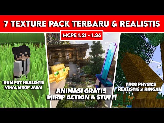 7 BEST & REALISTIC MCPE 1.21 - 1.26 TEXTURE PACKS FOR MINECRAFT SURVIVAL! (MUST TRY 🔥)