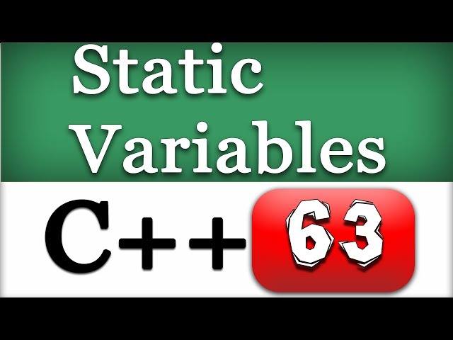 C++ Static Variables and Members in Class | CPP Object Oriented Programming Video Tutorial