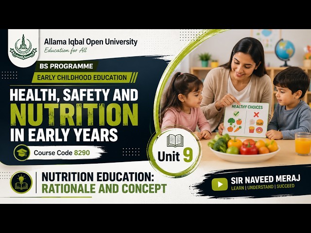 Nutrition Education, Rationale and Concept | Unit 9 | AIOU Course 8290