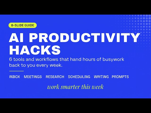 6 AI Productivity Hacks That Save Hours Every Week (2026)