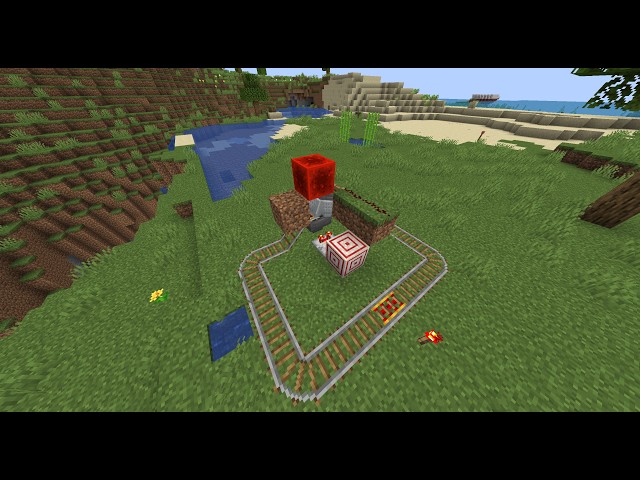 Looped hopper minecart unloader Java Minecraft 1.21.1