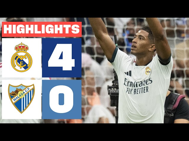 REAL MADRID 4 - 0 MÁLAGA CF | RESUMEN LALIGA EA SPORTS