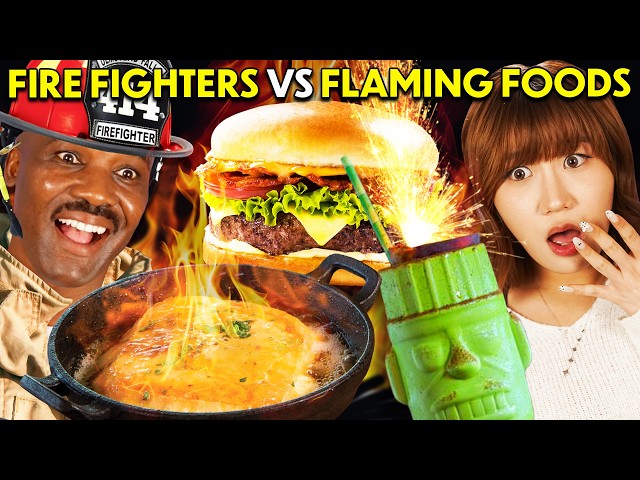 Firefighters Try Foods On Fire!