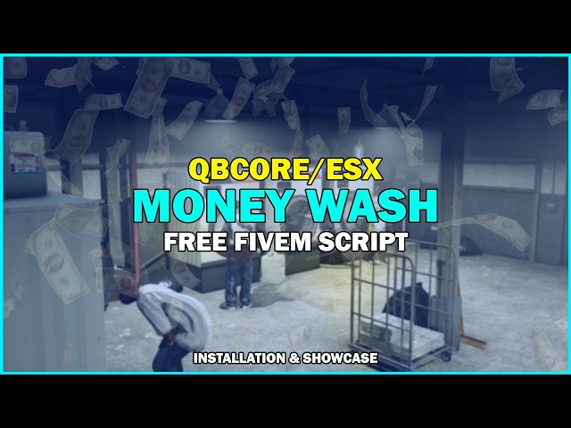 [ ESX/QBCore] Money Wash | Free Fivem Script | Installation and Showcase