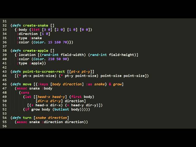 Clojure - PRACTICAL: snake game (1/2)