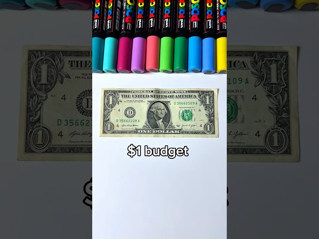 Drawing, But I ONLY Have a $1 Budget… (#shorts)