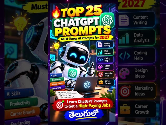 Top 25 ChatGPT Prompts You MUST Know in 2027 | Best AI Prompts for Beginners | Naresh IT