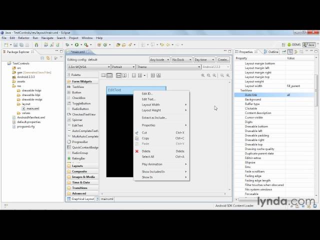 Android Training The User Interface and Controls: text