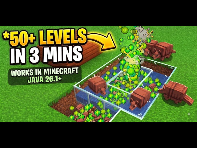 50+ XP Levels in 3 MINUTES! 🤯 | Minecraft Armadillo XP Farm 26.1+