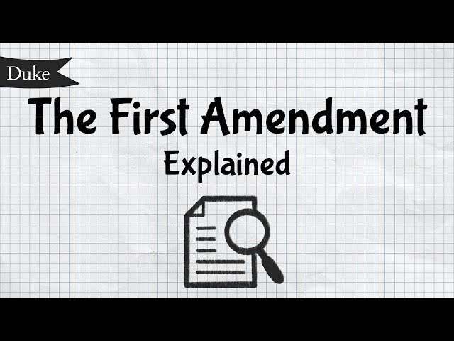 The First Amendment Explained | Quick Learner