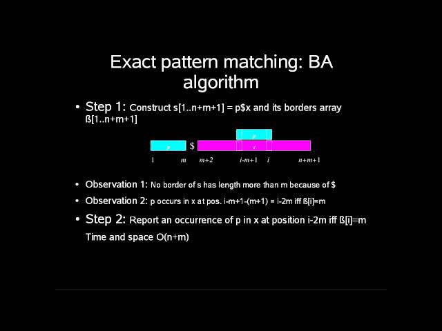 String Algorithms - Borders, KMP