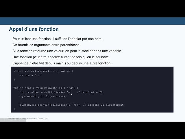 Module 7: Les fonctions