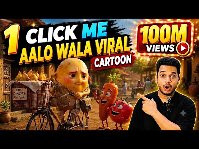 AI Se Video Kaise Banaye| 1 Click Me Aalo Wala Viral Cartoon | 100℅Free