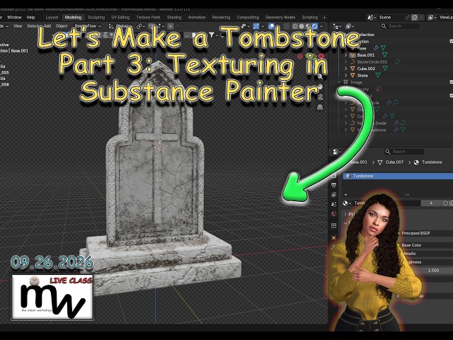 Let's Make a Tombstone Part 3 - Finish Texturing in Substance Painter
