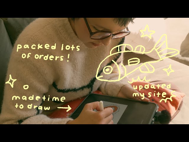 tending to my wee online shop as an independent artist / studio vlog