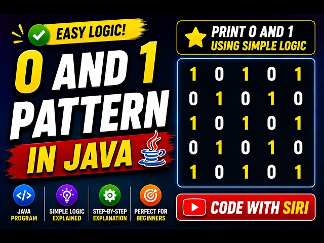 0 and 1 Pattern in Java | Easy Logic for Beginners