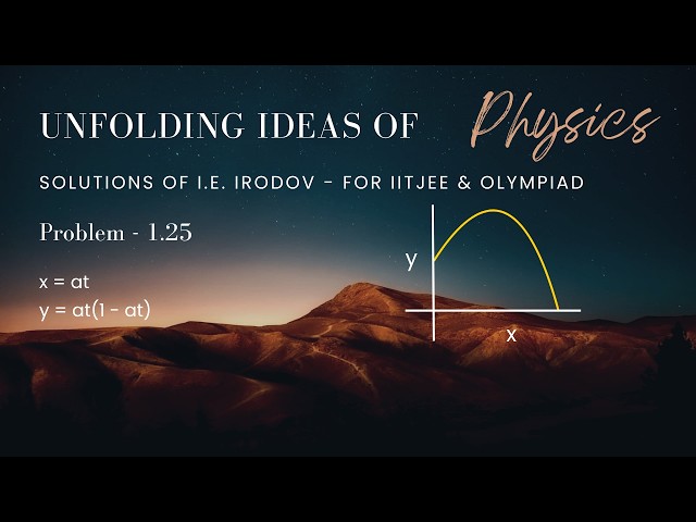 I.E. Irodov Problem 1.25 | Trajectory, Velocity, Acceleration & Angle Between Vectors | Solution