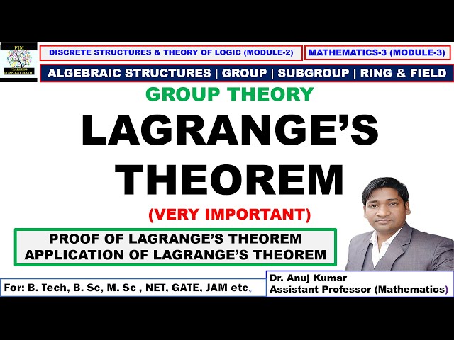Lagrange's Theorem | Lagrange Theorem in Discrete Mathematics | Lagrange's Theorem Proof