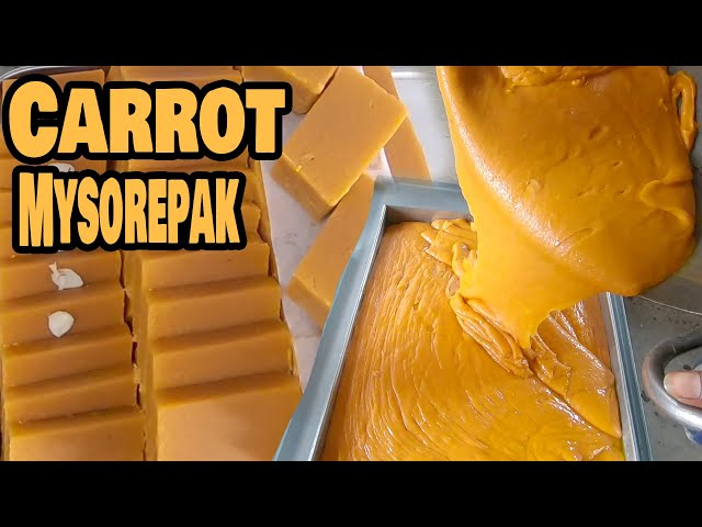 🥕Carrot Ghee Mysore Pak 🥕 Factory made | Food Works