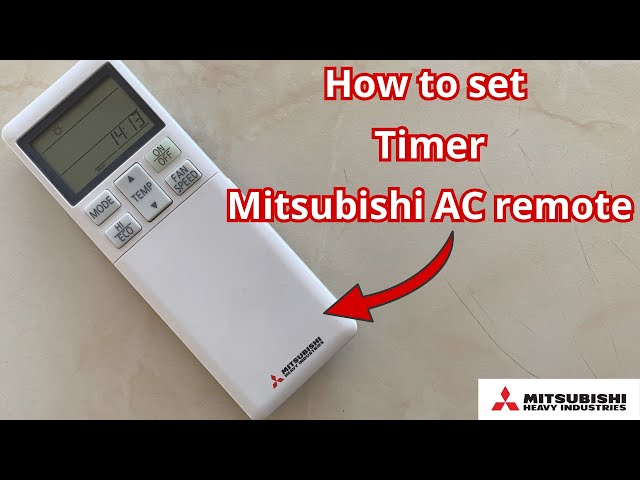 How to set timer on Mitsubishi AC remote control ⏱️