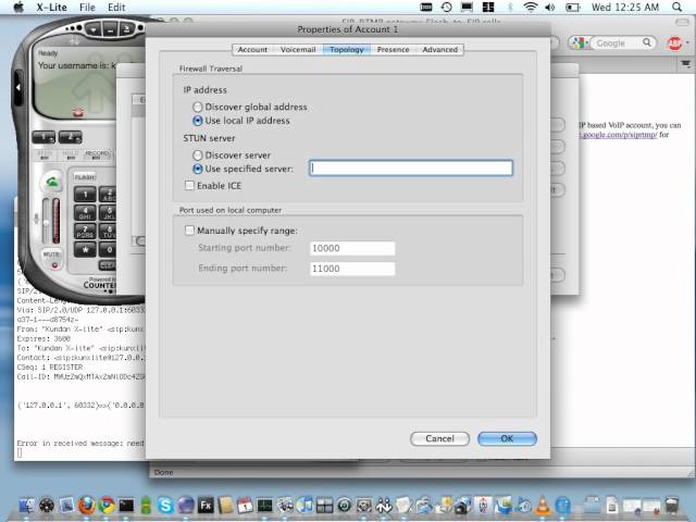 SIP-RTMP gateway demonstration