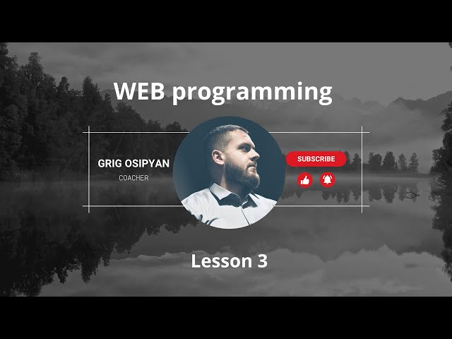 WEB Programming HTML Lesson 3
